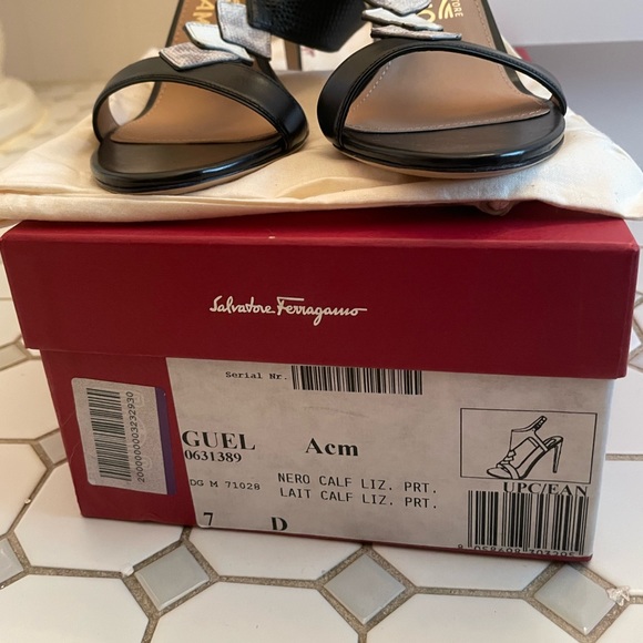 100% AUTHENTIC NEW IN BOX SALVATORE FERREGAMO GUEL HEELED SANDAL - Picture 6 of 6